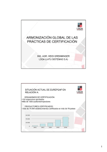 armonización global de las prácticas de certificación
