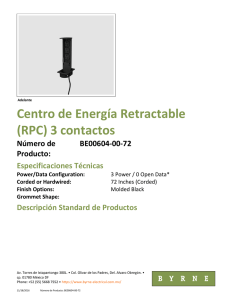 Centro de Energía Retractable (RPC) 3 contactos