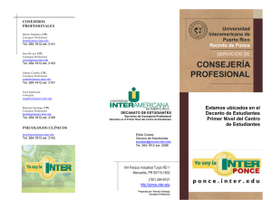 Consejería Profesional - Ponce - Universidad Interamericana de