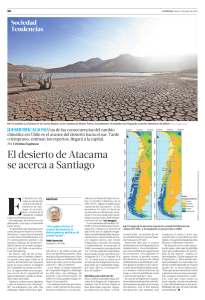 El desierto de Atacama se acerca a Santiago