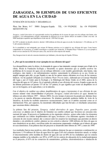 zaragoza, 50 ejemplos de uso eficiente de agua