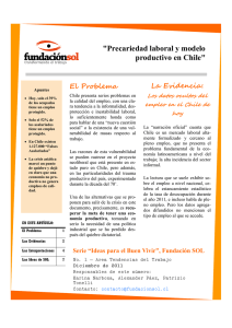 "Precariedad laboral y modelo productivo en Chile"