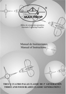 Manual de Instrucciones Manual of Instructions - Max-Prop