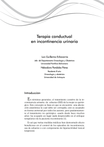 Terapia conductual en incontinencia urinaria