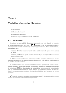 Tema 4 Variables aleatorias discretas