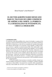 El sector agropecuario mexicano bajo el Tratado de