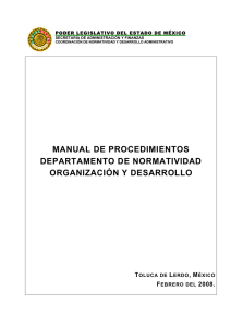 Departamento de Normatividad Organización y Desarrollo