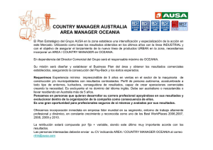 country manager australia area manager oceania