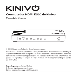 Conmutador HDMI K500 de Kinivo