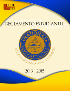 Reglamento Estudiantil  - National University College