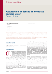 Adaptación de lentes de contacto en baja visión. Casos clínicos