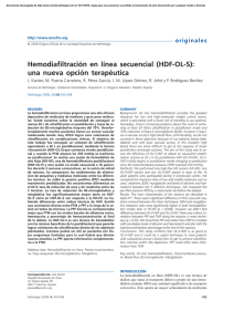 Hemodiafiltración en línea secuencial (HDF-OL-S): una