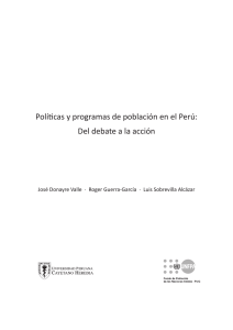 Políticas y programas de población en el Perú: Del debate