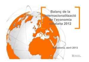 Balanç de la internacionalització de l`economia catalana