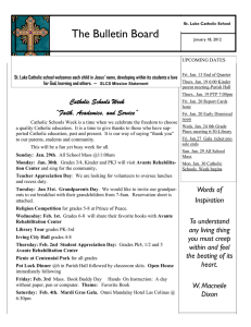 The Bulletin Board - St Luke Catholic School
