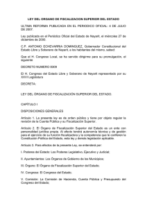 LEY DEL ORGANO DE FISCALIZACION - Transparencia