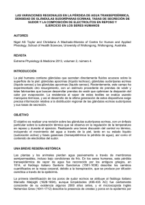 las variaciones regionales en la pérdida de agua transepidérmica