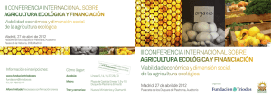 iii conferencia internacional sobre agricultura ecológica y financiación