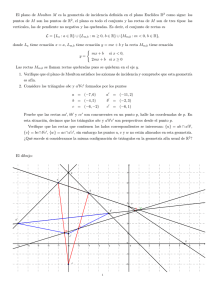 El plano de Moulton M es la geometrıa de incidencia