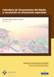 Calendario de Vacunaciones del Adulto (Asturias 2014)