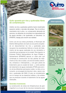 Descontaminación de los ríos y quebradas del DMQ