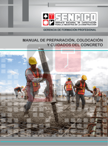 manual de preparación, colocación y cuidados del concreto