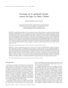 Geología de la quebrada Honda, cuenca del lago La Plata, Chubut