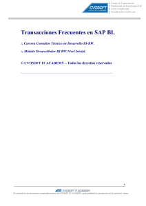 Transacciones Frecuentes en SAP BI.