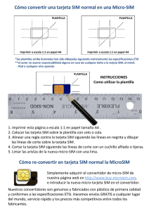 Plantilla Micro SIM