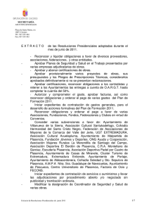 Extracto de Resoluciones Presidenciales de junio 2011