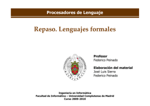 Lenguajes formales - Facultad de Informática
