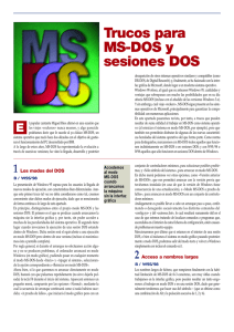 Trucos para MS-DOS y sesiones DOS