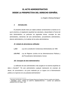 el acto administrativo desde la perspectiva del derecho español