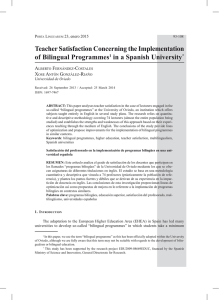 Teacher Satisfaction Concerning the Implementation of Bilingual