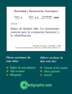 Índice de Barthel (IB): Un instrumento esencial para la evaluación