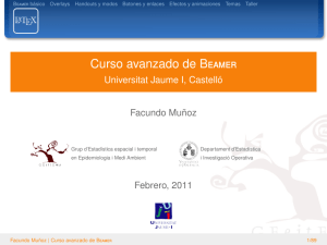 Curso avanzado de Beamer - Universitat Jaume I, Castelló