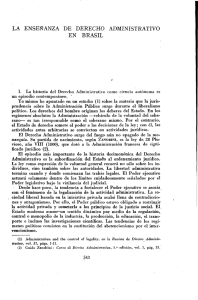 C. Tácito. La enseñanza de Derecho administrativo en Brasil. (CA