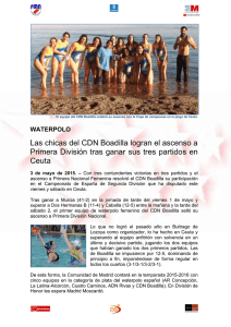 Las chicas del CDN Boadilla logran el ascenso a Primera División