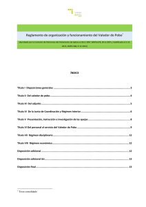 Reglamento de organización y funcionamiento del Valedor do Pobo