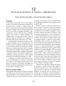 TÉCNICAS DE RECOLECTA DE PLANTAS Y HERBORIZACIÓN
