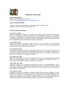 Curriculum Vitae - Universidad Católica Andrés Bello