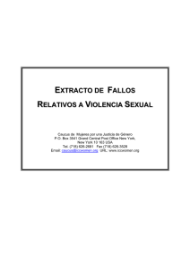 EXTRACTO DE FALLOS RELATIVOS A VIOLENCIA SEXUAL