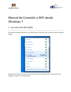 Manual de Conexión a WiFi desde Windows 7