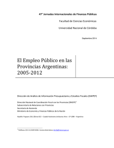 El Empleo Público en las Provincias Argentinas
