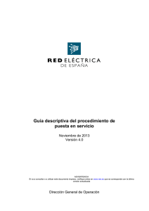 Guía descriptiva del procedimiento de puesta en servicio