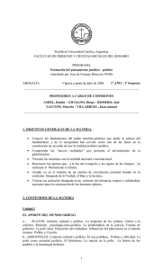 Plan Anual de Derecho Romano - Universidad Católica Argentina