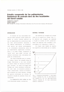 Estudio comparado de los poblamientos bentónicos de sustrato