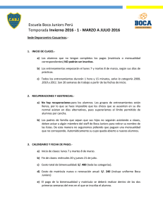 reglamento - Boca Juniors