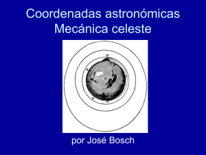 Mecánica celeste y coordenadas astronómicas