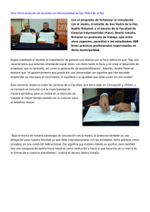 Face firmó protocolo de acuerdo con Municipalidad de San Pedro